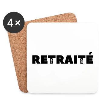 Retraité - Dessous de verre (lot de 4) - blanc - Devant