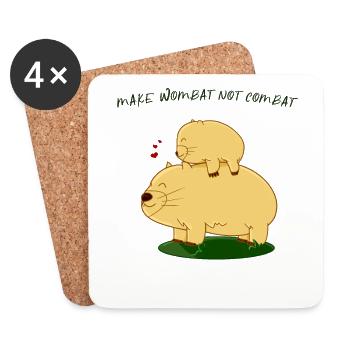 Wombat - Coasters (set of 4) - white - Front
