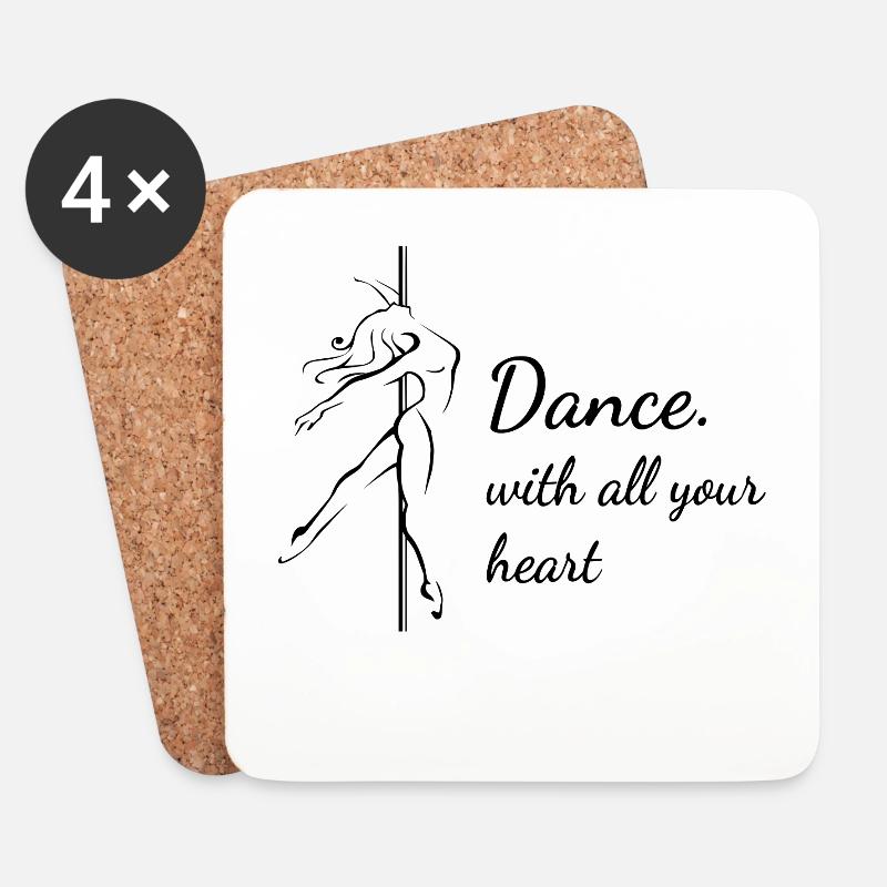 Pole dance - Untersetzer (4er-Set) - Weiß