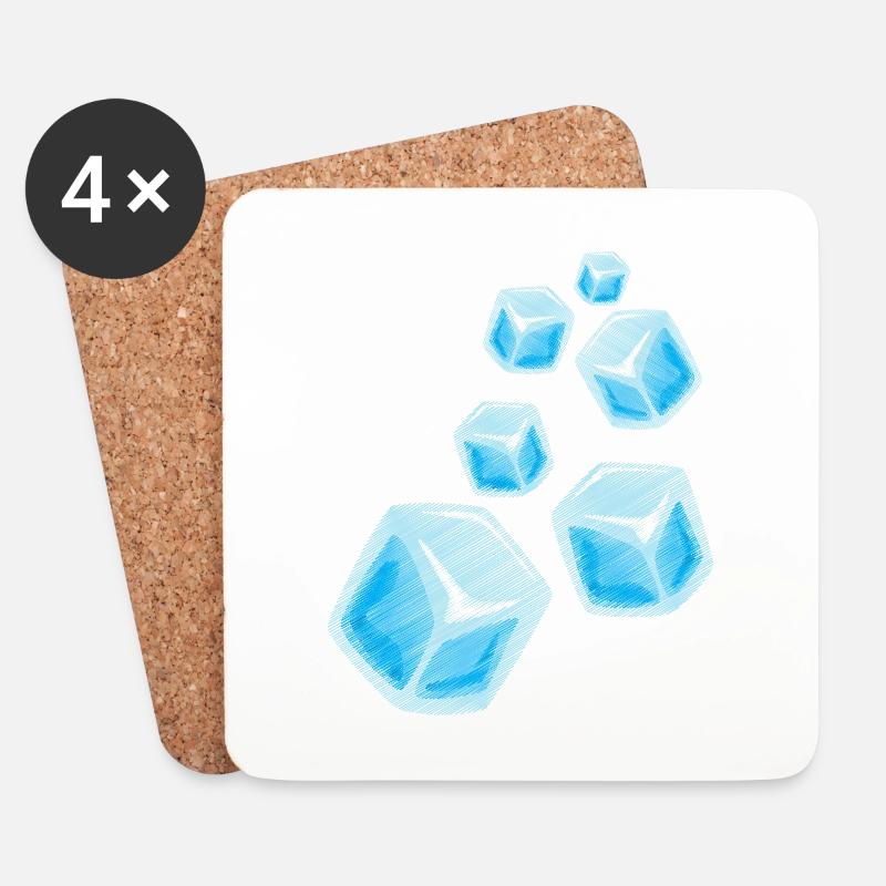 ice blocks - Coasters (set of 4) - white