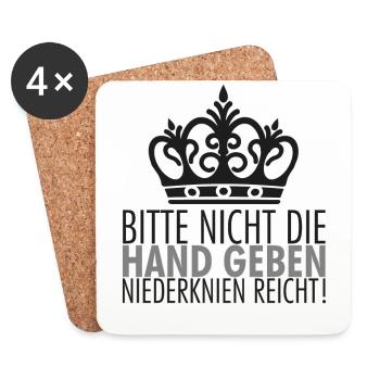 Niederknien Reicht - Untersetzer (4er-Set) - Weiß - Vorne