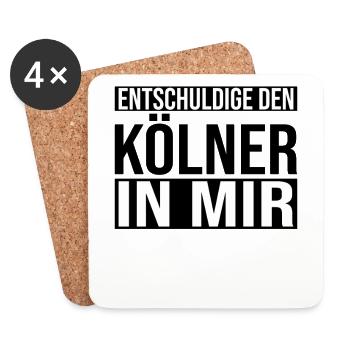 Köln Kölner Kölle Cologne - Untersetzer (4er-Set) - Weiß - Vorne