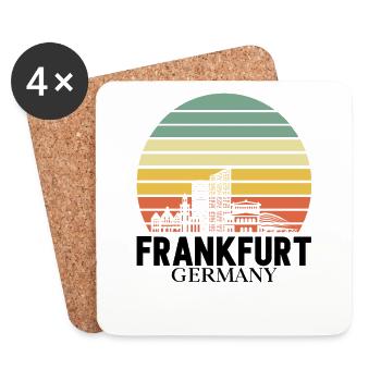 Frankfurt Hessen Frankfurter - Untersetzer (4er-Set) - Weiß - Vorne