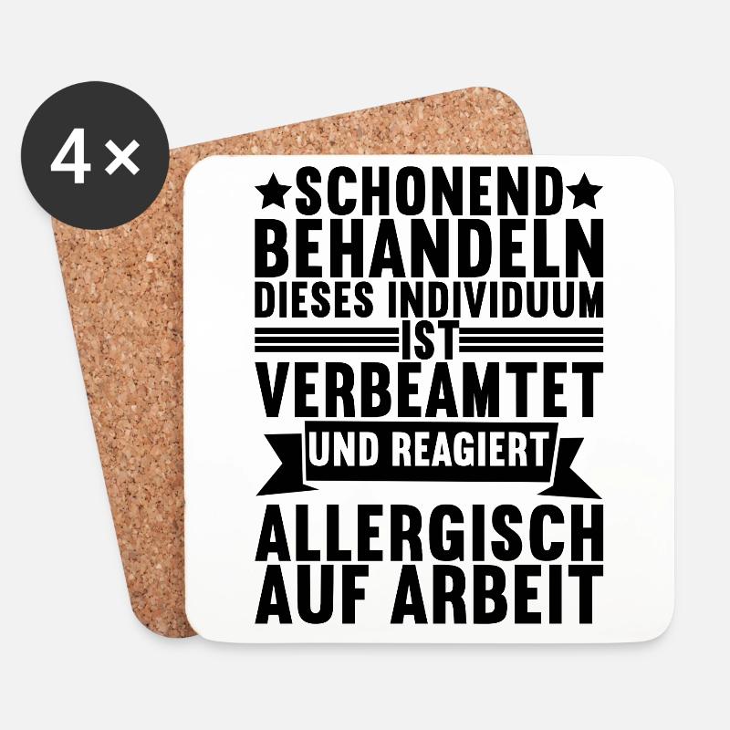 Beamter Verbeamtung Geschenk - Untersetzer (4er-Set) - Weiß