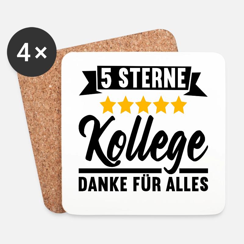 Abschiedsgeschenk Kollegen Jobwechsel - Untersetzer (4er-Set) - Weiß