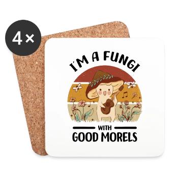Mushroom picking - Coasters (set of 4) - white - Front