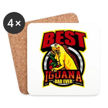 Iguana - Coasters (set of 4) - white - Front