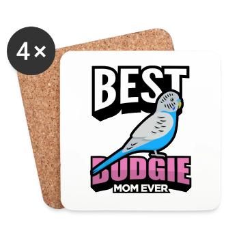 Budgie Lover | Bird Pets Gift - Coasters (set of 4) - white - Front