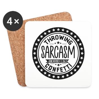 Throwing Sarcasm Around Like Confetti - Untersetzer (4er-Set) - Weiß - Vorne