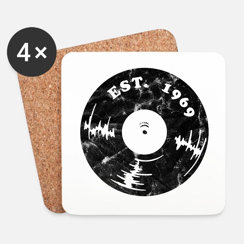 1969 Retro - Untersetzer (4er-Set) - Weiß
