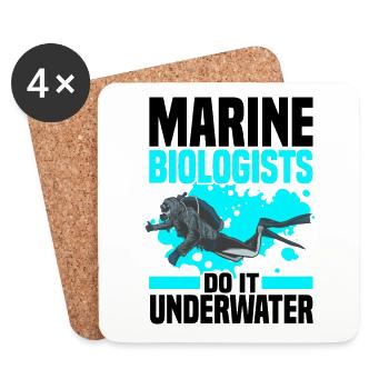 Marine biologist - Coasters (set of 4) - white - Front
