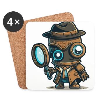 Detectivebot - Coasters (set of 4) - white - Front