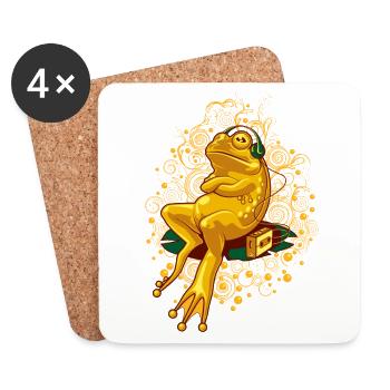 FROGGIE RELAX MODE - Coasters (set of 4) - white - Front