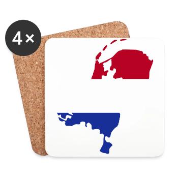 Niederlande - Holland - Untersetzer (4er-Set) - Weiß - Vorne
