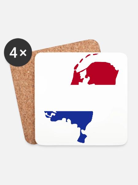 Niederlande - Holland - Untersetzer (4er-Set) - Weiß