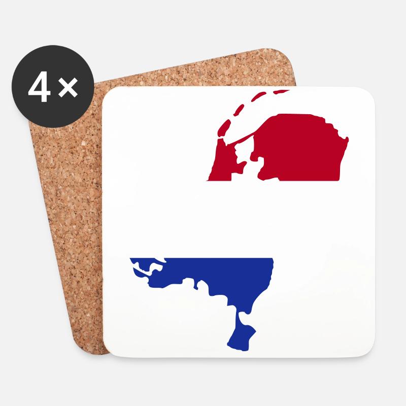 Niederlande - Holland - Untersetzer (4er-Set) - Weiß