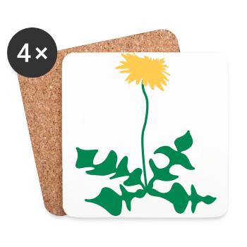 dandelion - Dessous de verre (lot de 4) - blanc - Devant