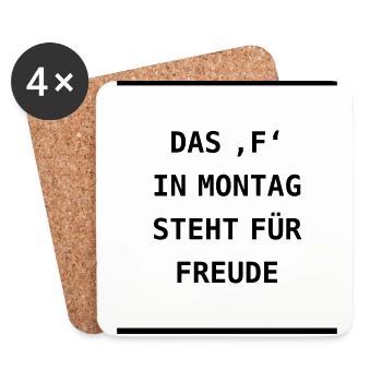 Montage - Untersetzer (4er-Set) - Weiß - Vorne