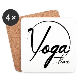 Yoga Time - Untersetzer (4er-Set) - Weiß - Vorne