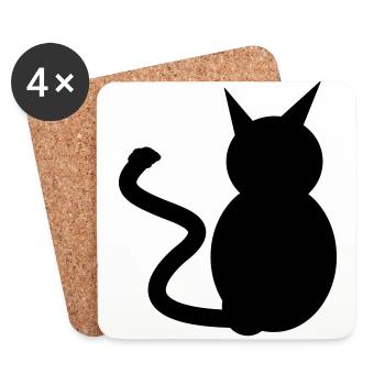 cat - Untersetzer (4er-Set) - Weiß - Vorne
