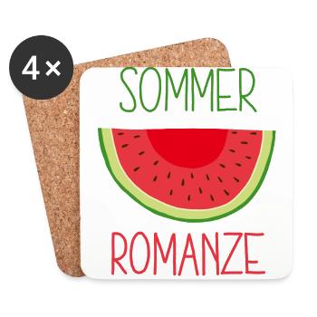 Sommer-Romanze - Untersetzer (4er-Set) - Weiß - Vorne