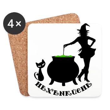 Hexenküche - Untersetzer (4er-Set) - Weiß - Vorne