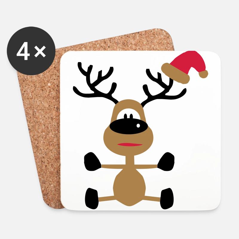 Weihnachten - Untersetzer (4er-Set) - Weiß