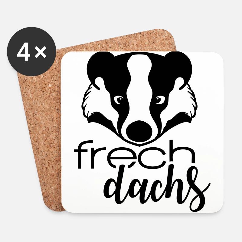 Frechdachs - Untersetzer (4er-Set) - Weiß