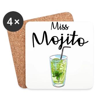 Fräulein Mojito - Untersetzer (4er-Set) - Weiß - Vorne