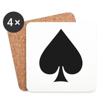 spade - Coasters (set of 4) - white - Front