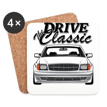 W126 drive the classic - Coasters (set of 4) - white - Front