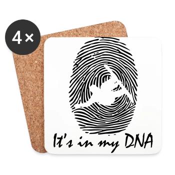 It s in my DNA snowboard - Untersetzer (4er-Set) - Weiß - Vorne