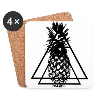 Pineapple - Untersetzer (4er-Set) - Weiß - Vorne