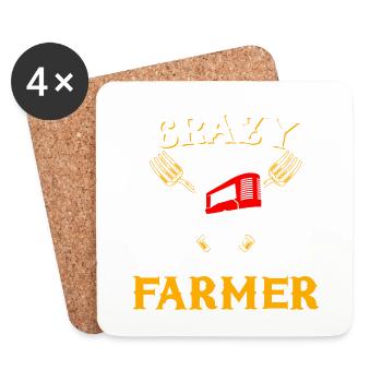 Traktor Shirt · Landwirtschaft · Es hilft - Untersetzer (4er-Set) - Weiß - Vorne