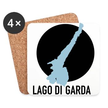 LAGO DI GARDA - Lake Garda - Coasters (set of 4) - white - Front