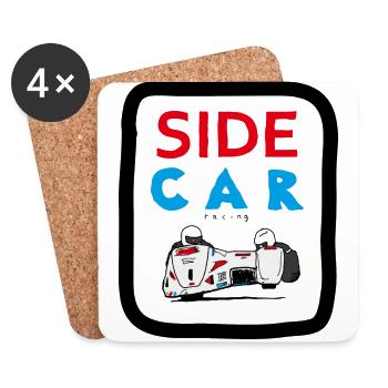 SIDE car racing - Coasters (set of 4) - white - Front