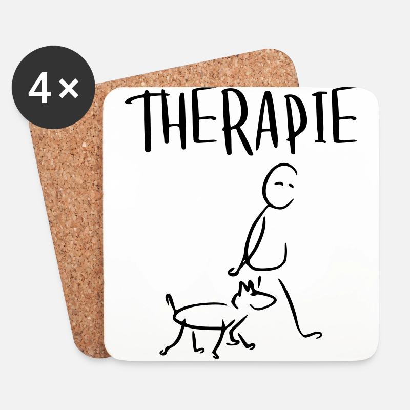 Gassi go therapy - Coasters (set of 4) - white