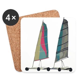 Beach sailing is a beautiful recreational sport - Coasters (set of 4) - white - Front