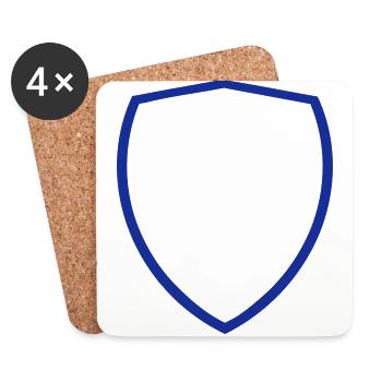 Coat of arms - Coasters (set of 4) - white - Front