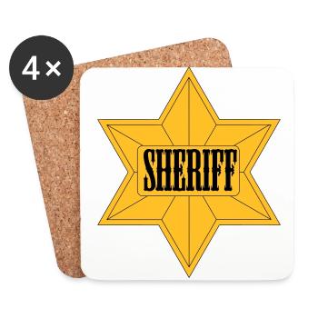 Sheriff stylish - Coasters (set of 4) - white - Front