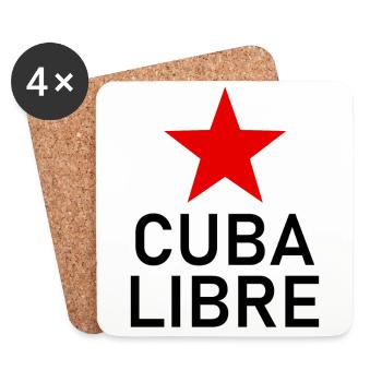 Cuba Libre - Kuba - Fidel Castro - La Revolution - Coasters (set of 4) - white - Front