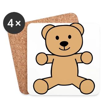 teddy bear - Coasters (set of 4) - white - Front