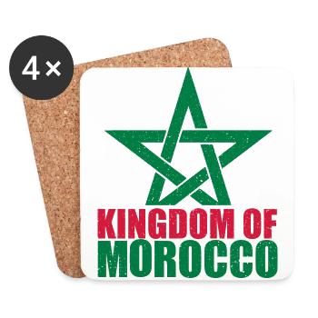 Royaume du Maroc - Dessous de verre (lot de 4) - blanc - Devant