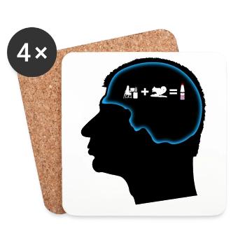 Major Wojciech, Wojtek Suchodolski księgowego - Coasters (set of 4) - white - Front