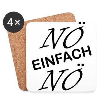 noe einfach noe - Untersetzer (4er-Set) - Weiß - Vorne