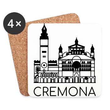 cremona - Dessous de verre (lot de 4) - blanc - Devant