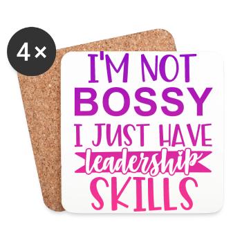 I'm not bossy I just have leadership skills - Untersetzer (4er-Set) - Weiß - Vorne