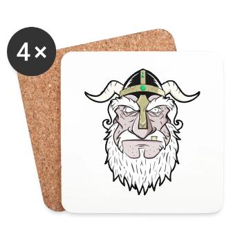 viking alone - Coasters (set of 4) - white - Front