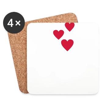 Kaffee - Untersetzer (4er-Set) - Weiß - Vorne
