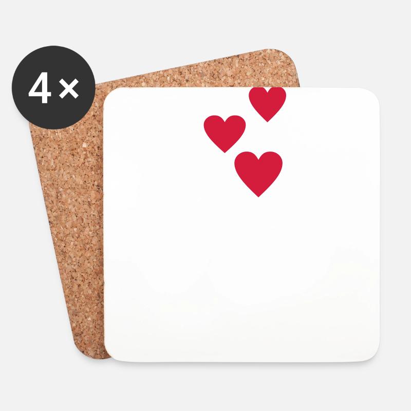 Kaffee - Untersetzer (4er-Set) - Weiß